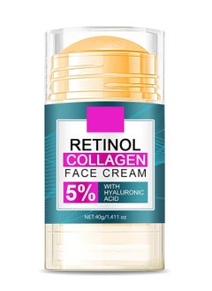 RETINOL Retinol Collagen Face Cream with 5% Hyaluronic Acid - Anti-Aging Face Moisturizer Stick for Women Fade Lines Firming & Tightening Facial and Neck - Hydrating Face Stick for All Skin Types, 1.41 oz  - Image 1