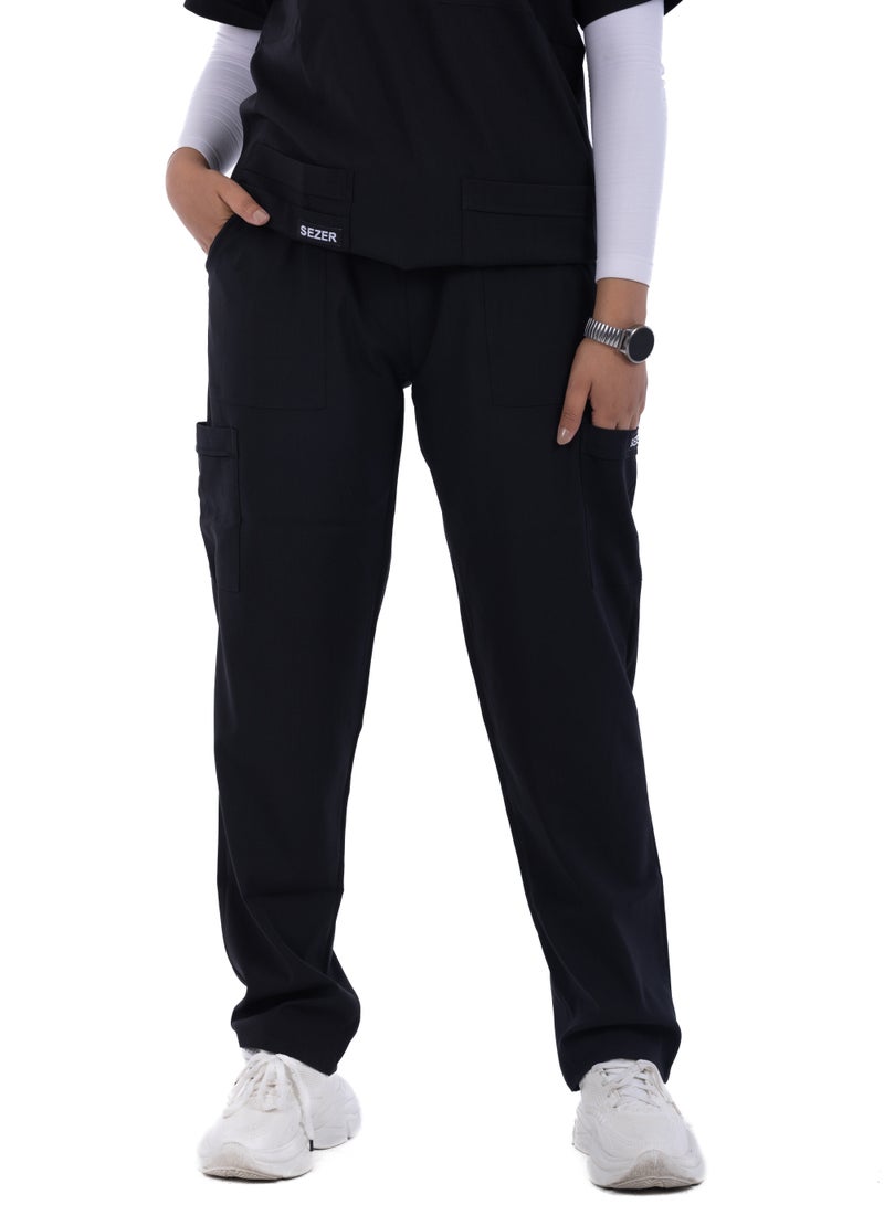 sezer Shine in comfort and elegance with a cotton medical scrub from Caesar - the perfect black for women!  - Image 5