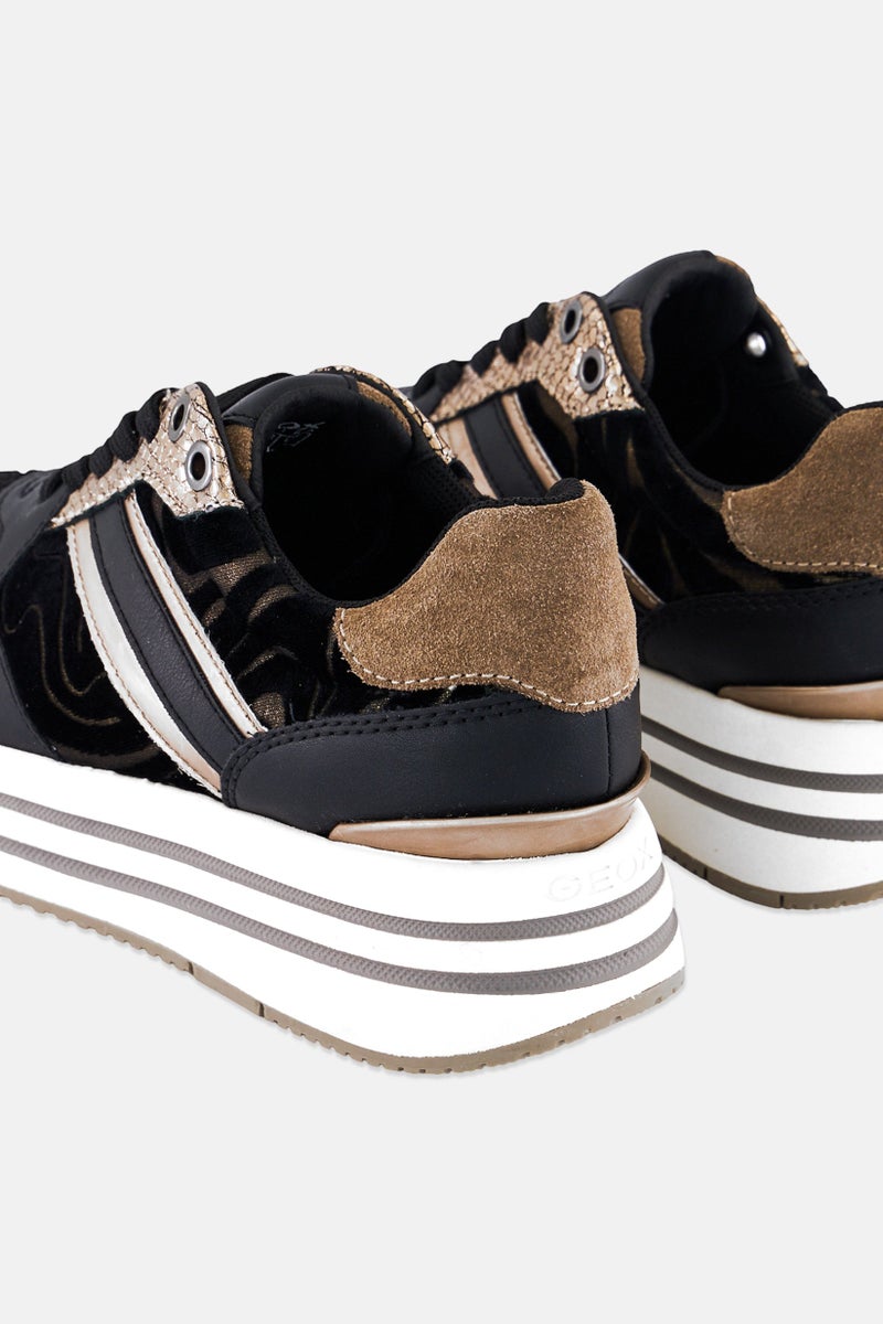 GEOX Women D Kency B Lace Up Casual Shoes, Multicolor - Image 2