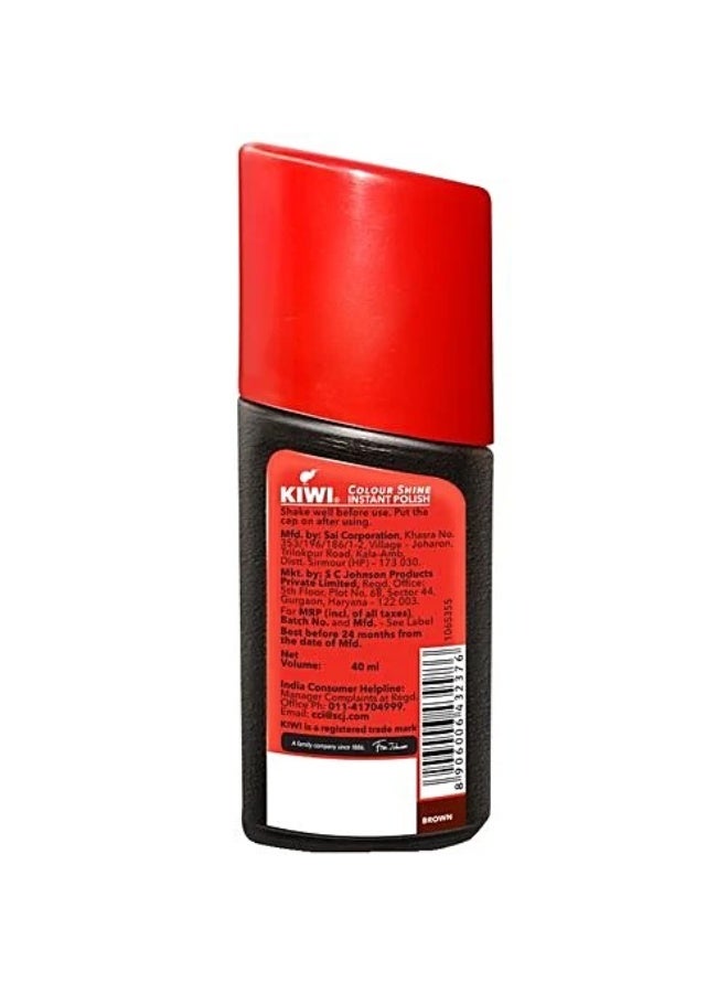 Kiwi Instant Polish - Brown Leather 40ml - Image 2