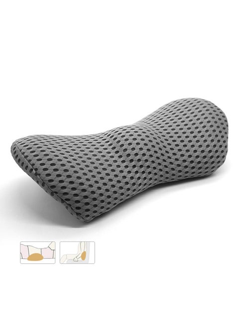 Gray Lumbar Support Pillow,Relieves Lower Back Pain,Lumbar Support Pillow for Office Chairs and Car Seats