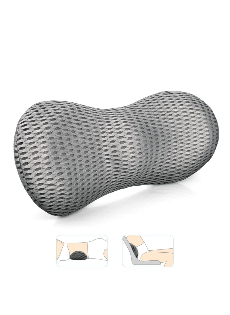 Gray Lumbar Support Pillow,Relieves Lower Back Pain,Lumbar Support Pillow for Office Chairs and Car Seats