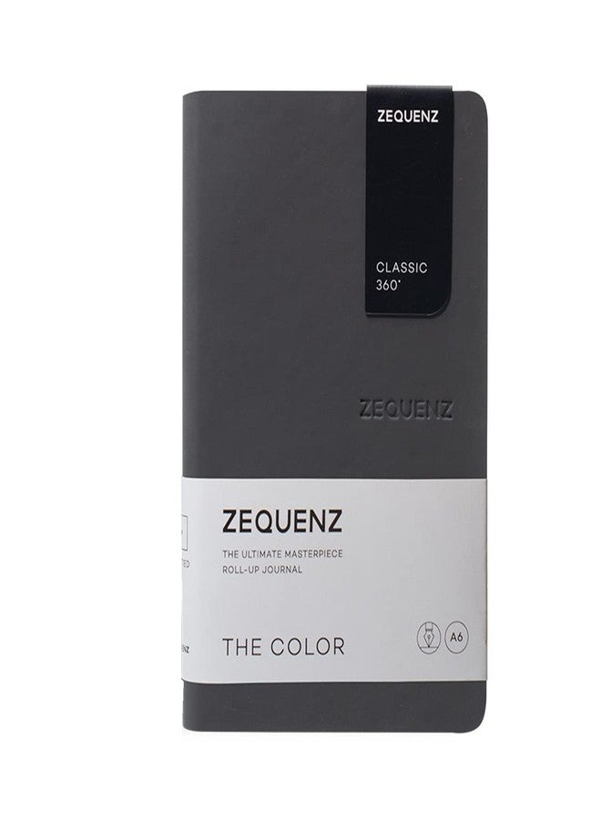 Zequenz A6- Mini Size Storm Grey Notebook | Dotted Acid Free Paper | 200 Pages | 80GSM | 360 Degree Flexibility | 100% Handmade | Fountain Pen Friendly | Color Series | Bookmark Included - Image 1
