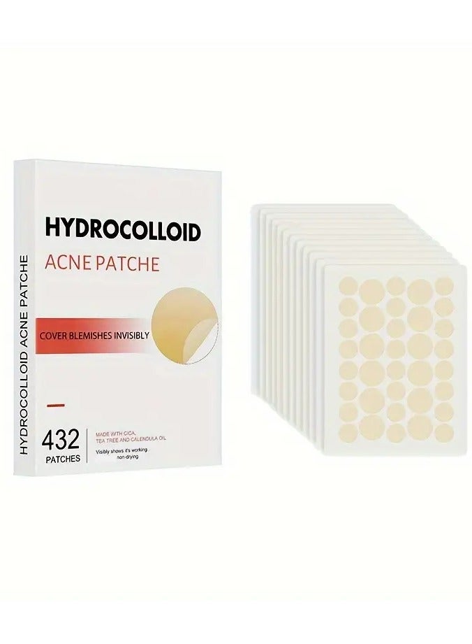 ORiTi 432 قطعة لاصقة حب الشباب، لاصقات تغطية حب الشباب للوجه والبشرة، للعناية اليومية بالبشرة للرجال والنساء - Image 1