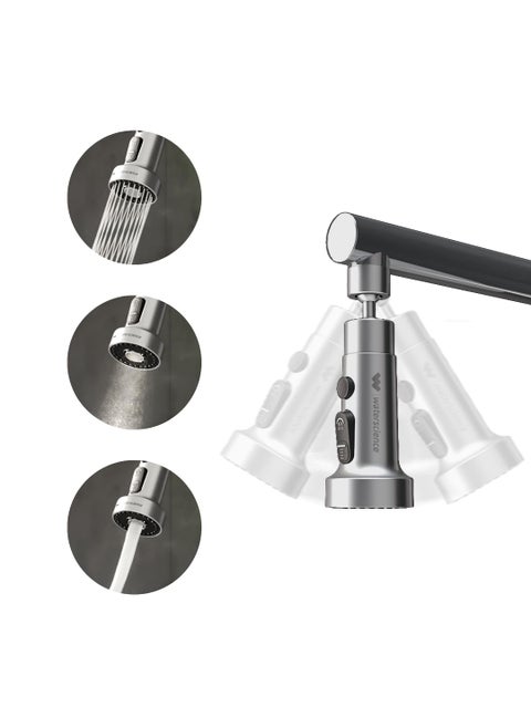 WaterScience Tap Extension for Kitchen Sink 3 Flow Modes Flexible Faucet Extender for Taps Aerators for Water Tap Upto 80 Water Saving Wide