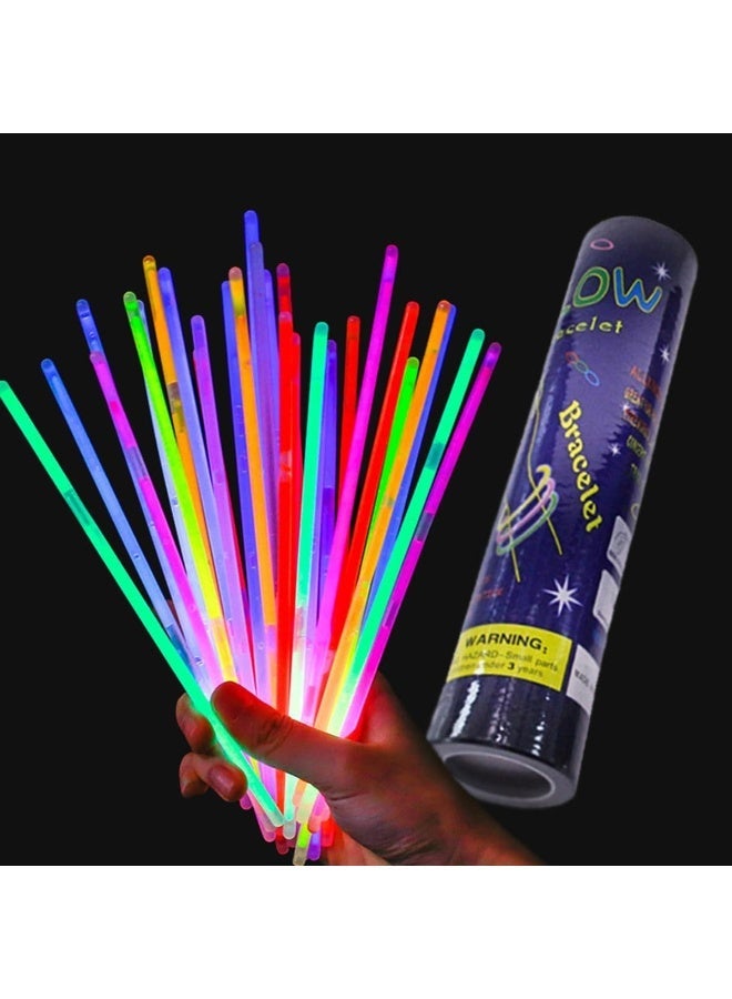 ECVV ECVV 100-Pack Glow Sticks for Kids - Colorful, Long-Lasting & Non-Toxic Fluorescent Light Sticks Perfect for Parties, Concerts & More - Image 2