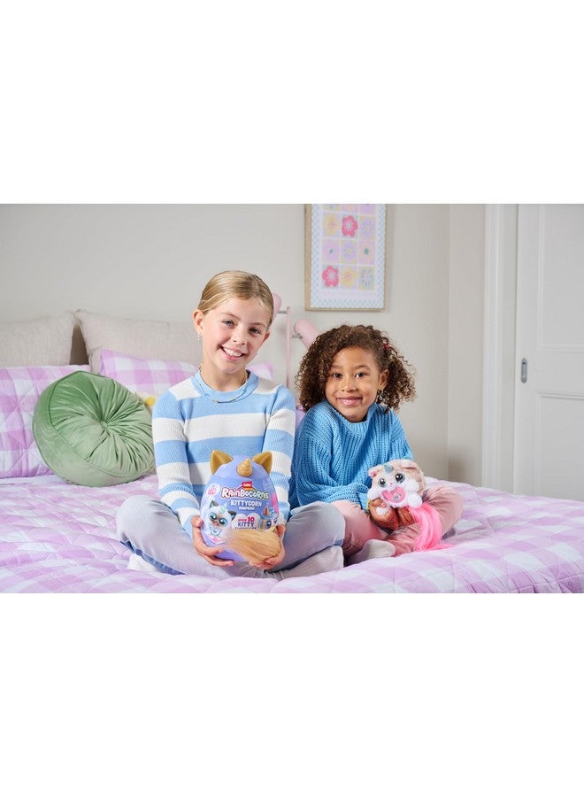 راينبوكورنز سلسلة مفاجآت Kittycorn 3 (قط الغابة النرويجي) من Zuru، لعبة محشوة، حيوان محشو قابل للتجميع، سلايم، بيض مفاجئ للفتيات - Image 2