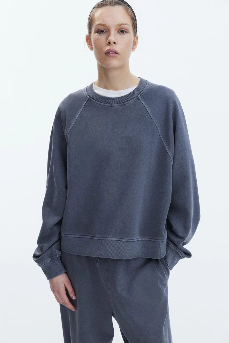 H&M Washed cotton sweatshirt