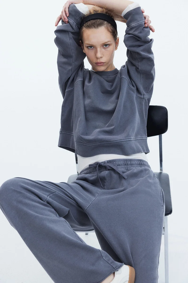 H&M Washed cotton sweatshirt