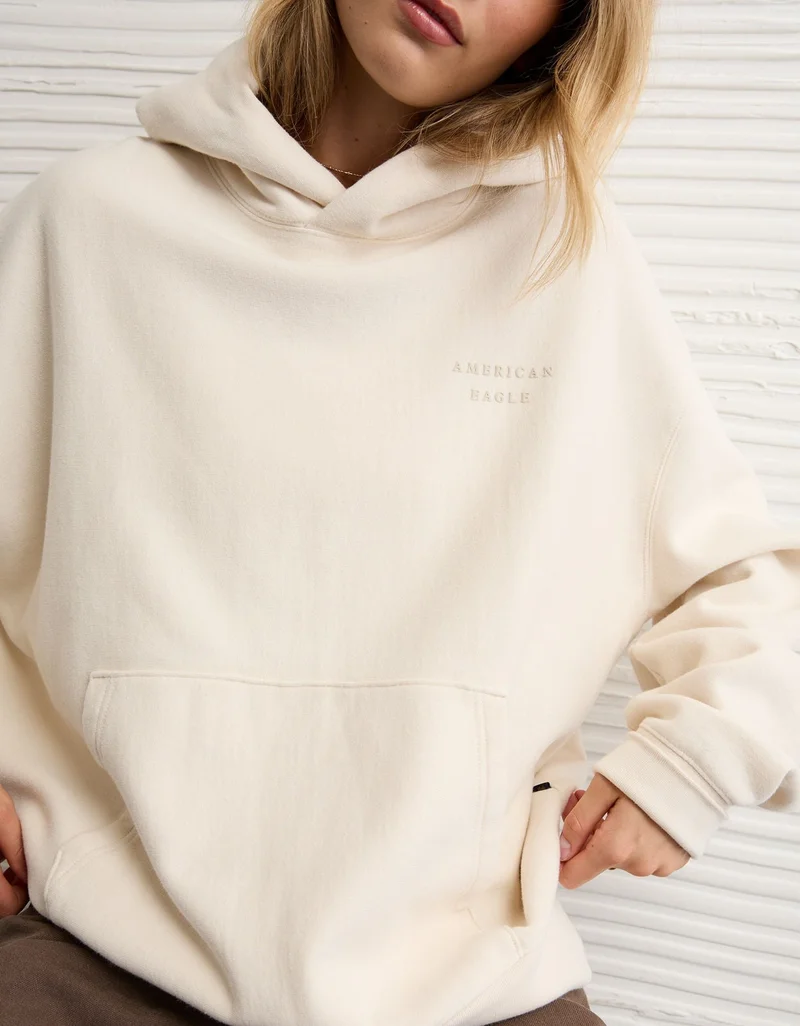 American Eagle  AE Laidback Luxe Heavyweight Graphic Hoodie for Women | Best Price UAE