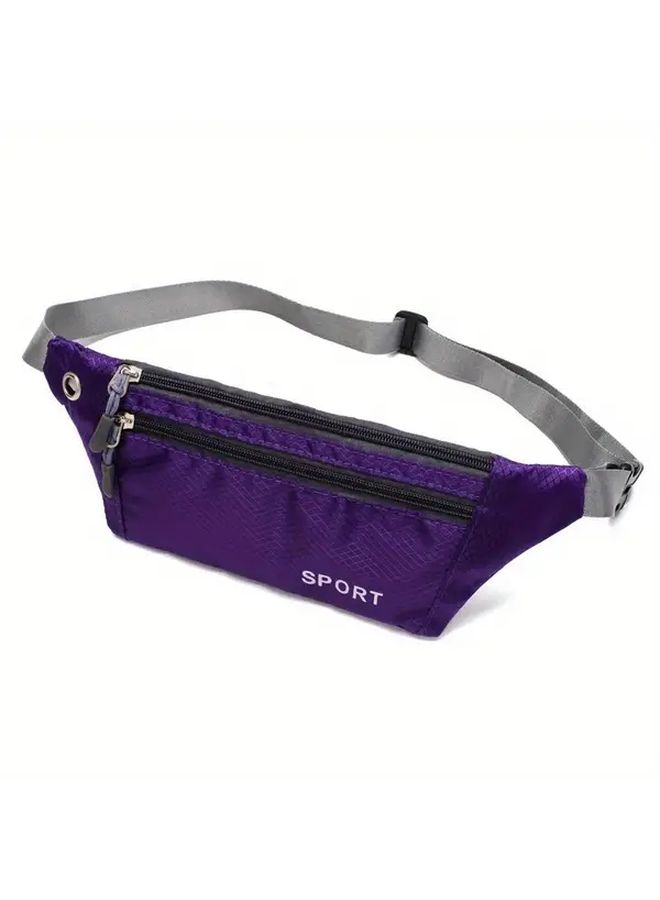Unisex Waist Pack Hands Free Running Gym Travel Belt Bag With Adjustable Strap Compact Lightweight Design For Phone Keys Cards Secure Zipper Closure Ideal For Jogging Cycling Hiking Black - Image 5
