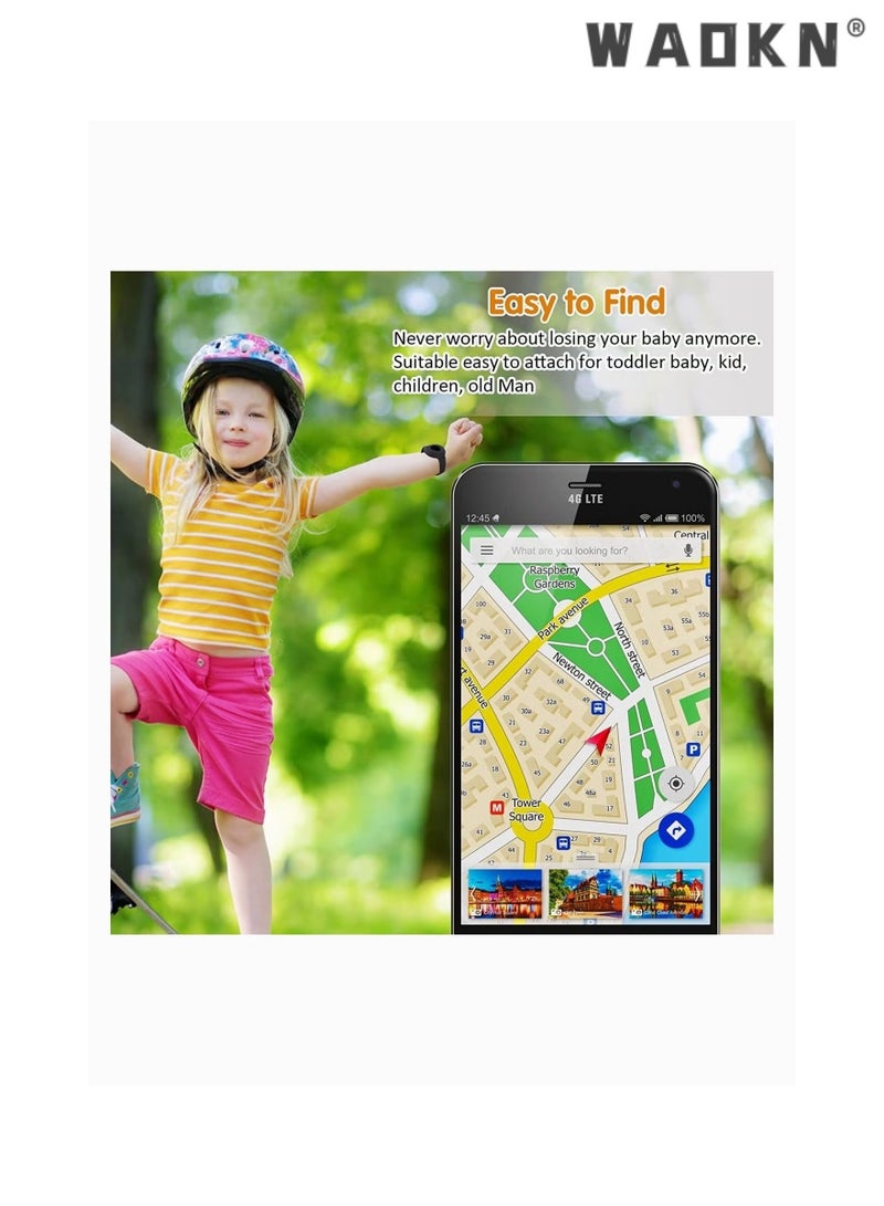 دبليو أيه أو كي أن 6 قطع معصم لـ Airtag,سيليكون حماية الأكمام ساعة الشريط للأطفال,Aairtag ساعة الفرقة للأطفال ملونة للماء معصم متوافق مع Apple AirTag - Image 3