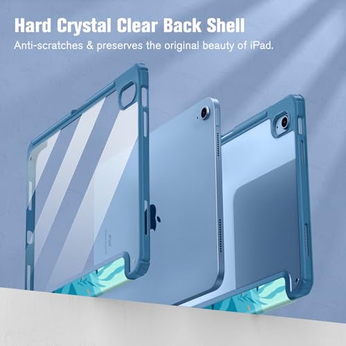 Fintie Hybrid Slim Case for iPad (A16) 11th Generation 11 Inch (2025), iPad 10th Generation 10.9 Inch (2022) - Shockproof Cover with Clear Transparent Back Shell & Pencil Holder, Blue Ocean - Image 5
