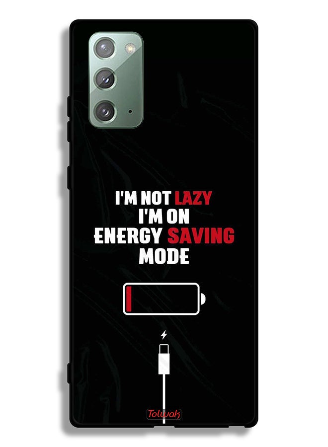 Tolwak Samsung Galaxy Note 20 Protective Case Cover I Am Not Lazy I Am On Energy Saving Mode - Image 2