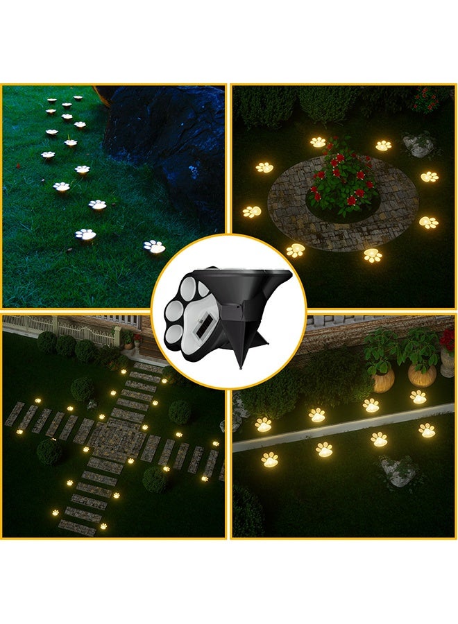 مصابيح شمسية على شكل بصمة المخلب عبارة عن طقم مكون من قطعتين، مصباح شمسي على شكل بصمة قدم الحيوان الأليف، للحديقة، الفناء، التراس، الشرفة، الحدائق والعشب. - Image 5