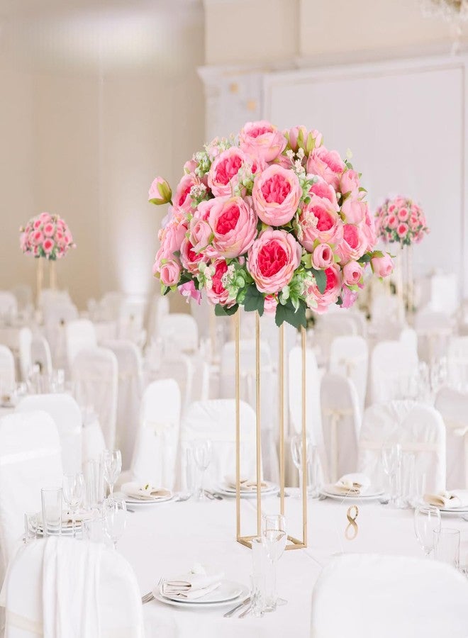 ASTRYAS 8Pcs Pink Silk Artificial Flowers Peonies Silk Flowers Fake Peony Bouquet Faux Peonies Flowers Bulk for Decoration Vase Florals Arrangements Wedding Home Party Table - Pink - Image 5