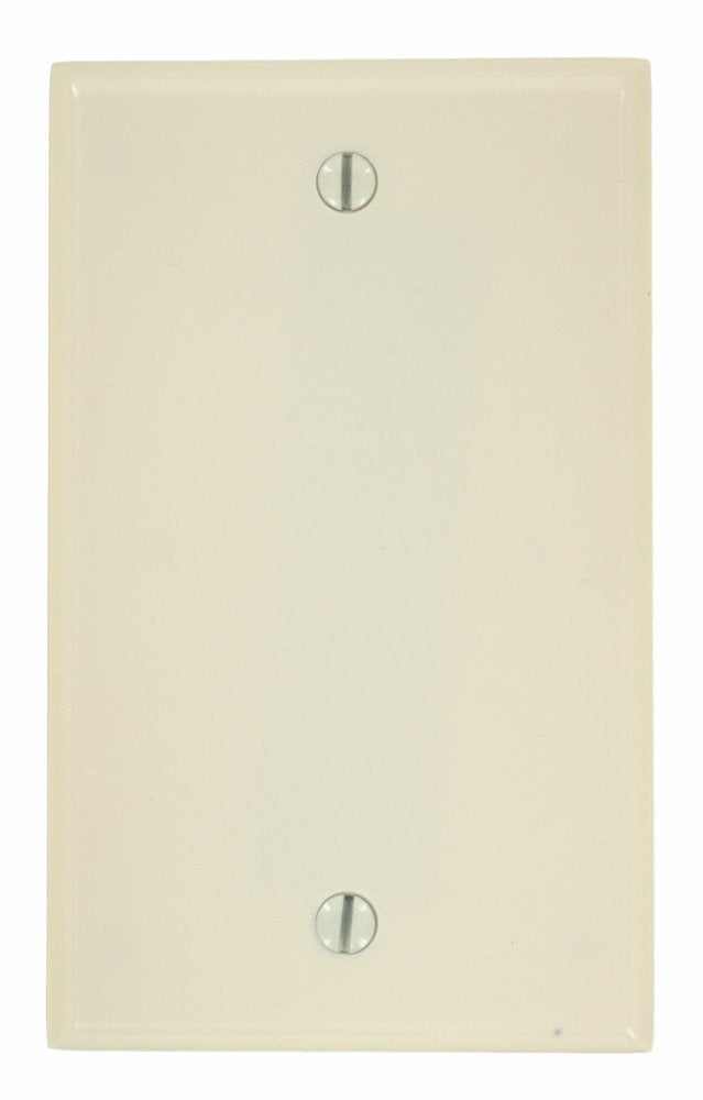 Leviton 1Gang No Device Blank Wallplate Standard Size Thermoset Box Mount Light Almond 78014