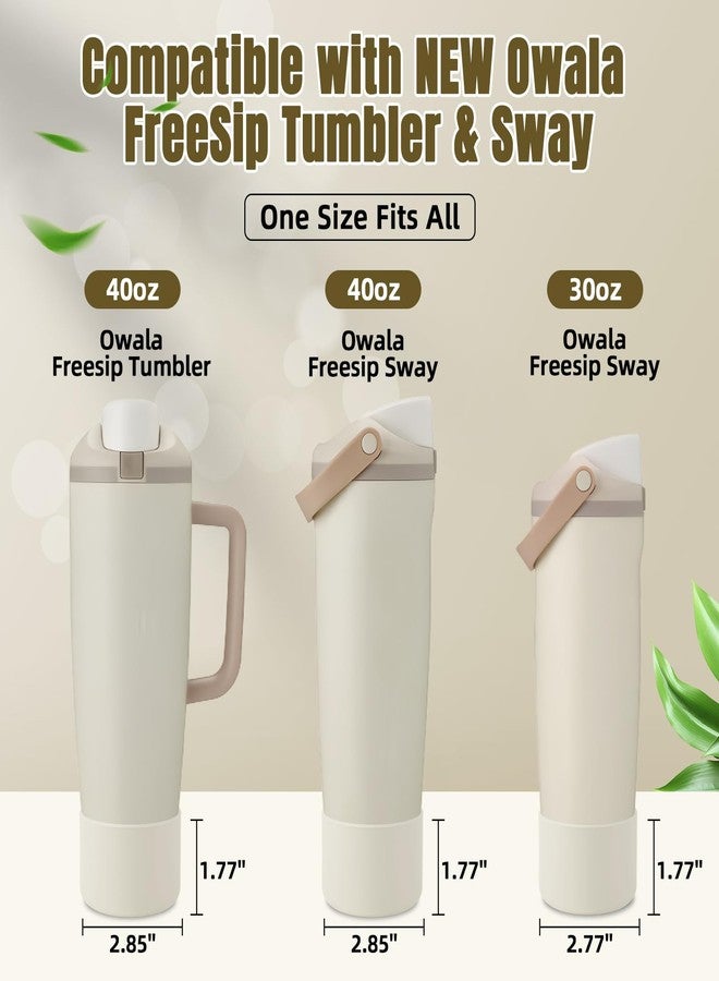 BKBY 2PCS Silicone Boot Compatible with Owala 30oz & 40oz FreeSip Sway Bottles & Tumblers, Protective Anti-Slip Bottom Cover Sleeve for Freesip Sway Tumbler - Image 2