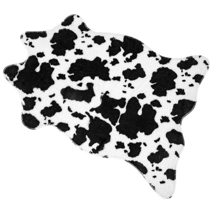 FAUX COWHIDE RUGCUTE COW PRINT RUGS ANIMAL AREA CARPET WESTERN DECOR FOR LIVING ROOM BEDROOM NONSLIP 433 L X 295 W36FT X 24FT