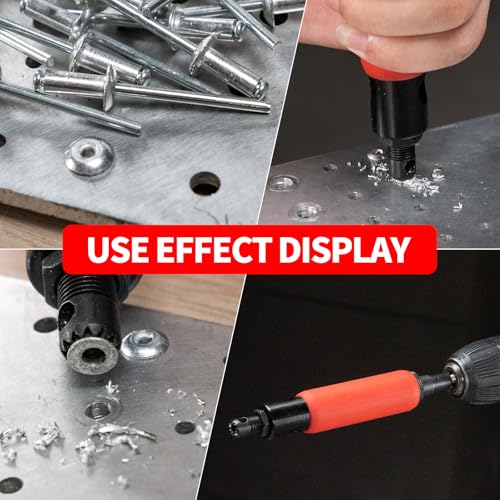 EROSHAK Rivet Removal Tool,POP Rivet Drill Remover,Electric Drill Adapter Rivets Puller for 1/8", 5/32", 3/16", 7/32" and 1/4" - Image 3