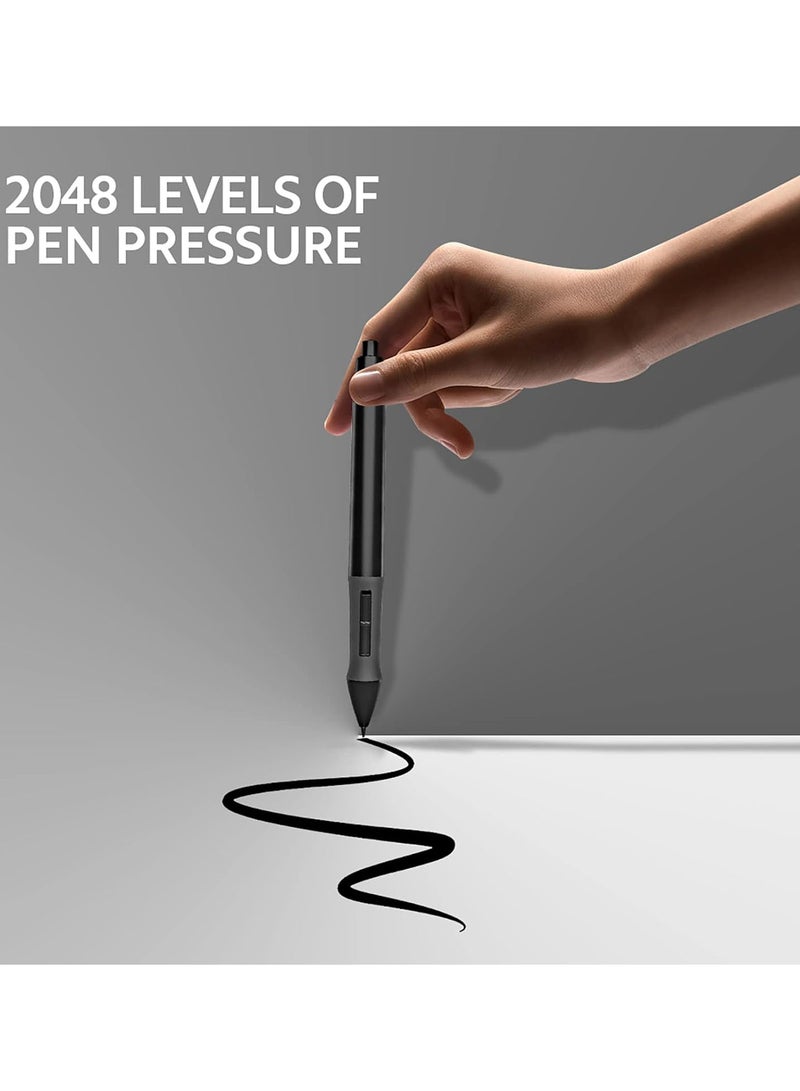 GGOOT PEN68 Digital Pen with 2 Programmable Side Buttons 2048 Levels Pressure-Sensitive Pen for H420 Graphics Tablet, Black  - Image 4