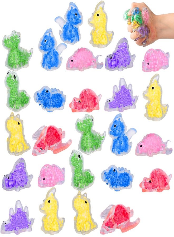 Seenelling 24 Pack Mini Dinosaur Party Favors for Kids Fidget Stress Balls Sensory Dinosaur Squeeze Relaxation Cute Relief Stress Ball for Birthday Gifts Classroom Student Prizes - Image 1