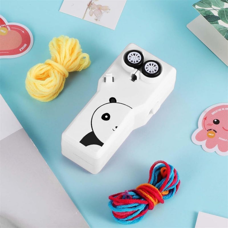 String Launcher, Cute String Shooter Toy, Decompression Fidget Toy for Cats, Dogs, Kids, and Adults, White, Comes with Two Ropes - Image 2