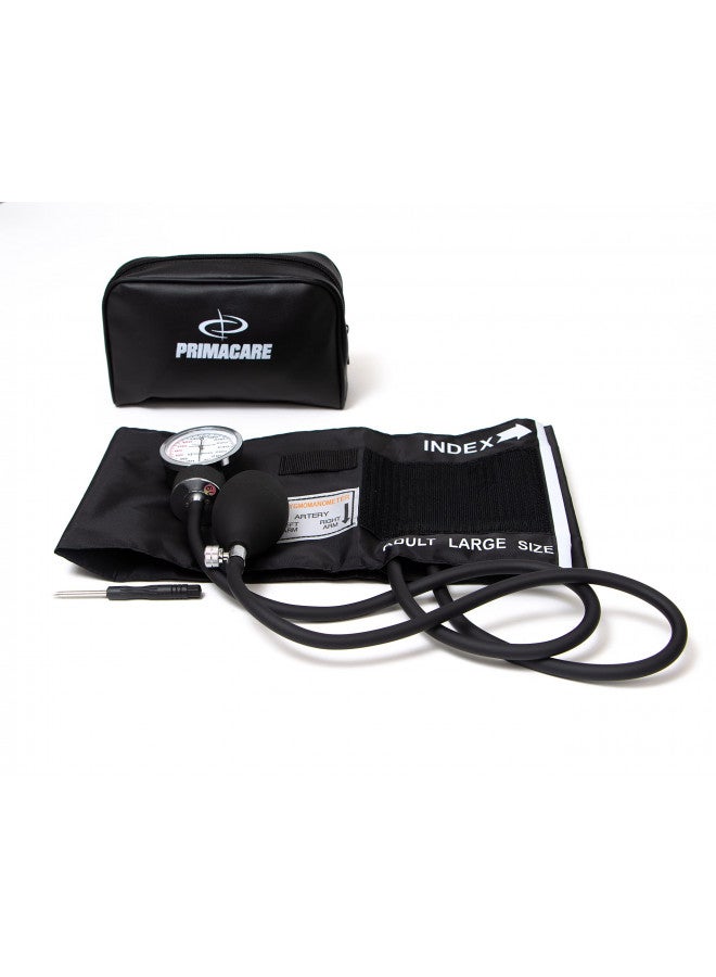 Primacare DS-9193 Classic Series Large Adult Size Professional Blood Pressure Kit with Aneroid Sphygmomanometer, Latex Free Inflation System BP Kit with Nylon Cuff - Image 2