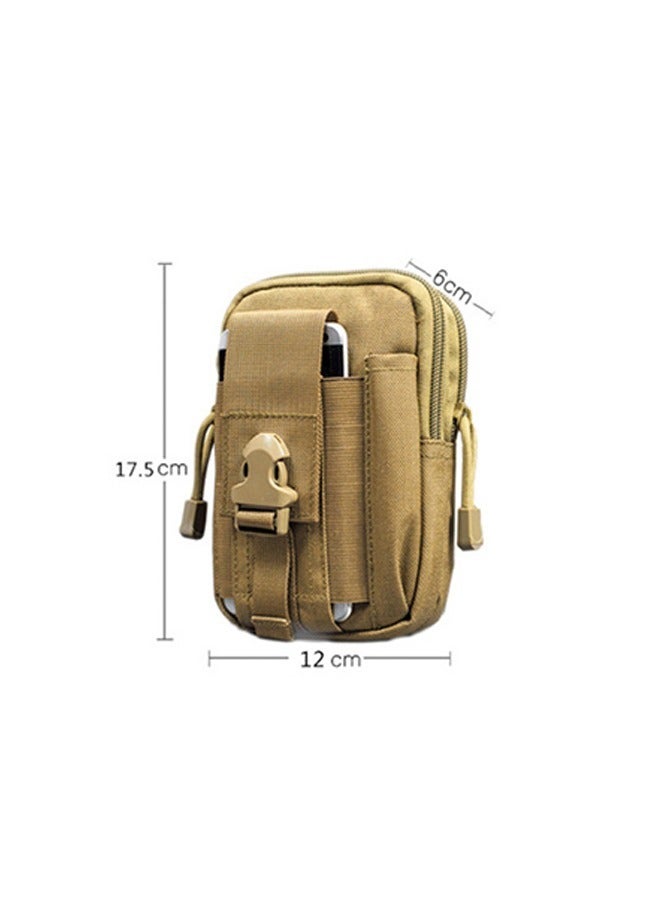 Outdoor Sports Tactical Pack For Men, 5.5/6 "Waterproof Mobile Phone Bag, Multi functional Outdoor Hanging Bag, Tactical Pack For Military Fans (Khaki) - Image 2