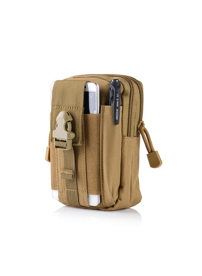 Outdoor Sports Tactical Pack For Men, 5.5/6 "Waterproof Mobile Phone Bag, Multi functional Outdoor Hanging Bag, Tactical Pack For Military Fans (Khaki) - Image 1