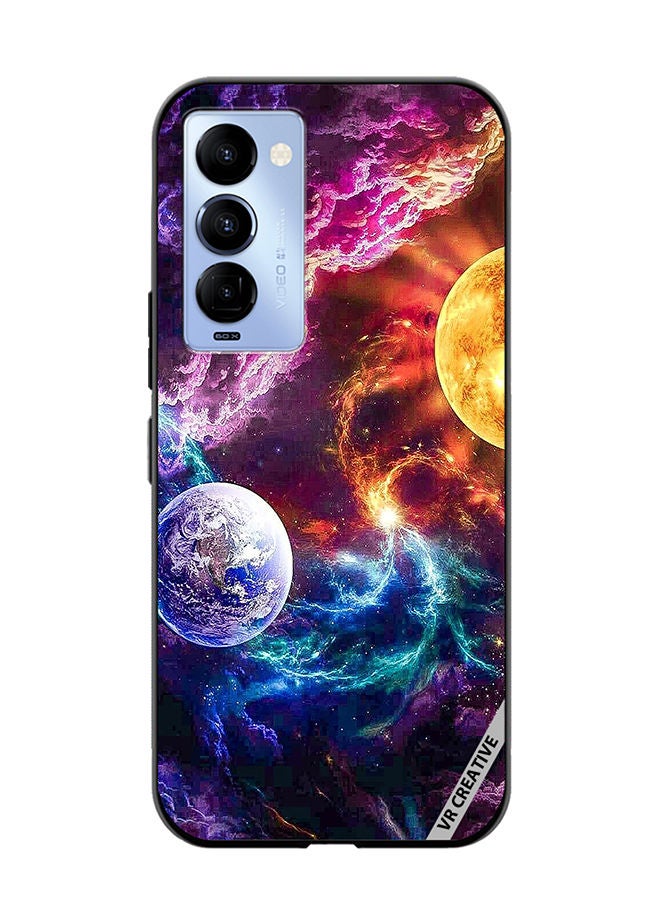 VR CREATIVE Protective Case Cover For Tecno Camon 18/18 P Beautiful Galaxy Design Multicolour - Image 1