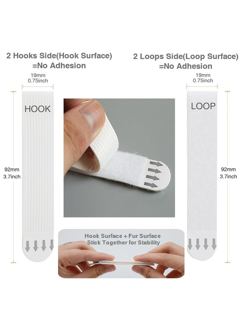 CMGTYYD CMGTYYD Large Picture Hanging Strips Heavy Duty,24 Pairs(48 Strips)Removable Hook and Loop Tape Sticky Picture Hangers for Walls,Damage Free No Nails Refill Adhesive Poster Strips for Frame Mounting Strips  - Image 2