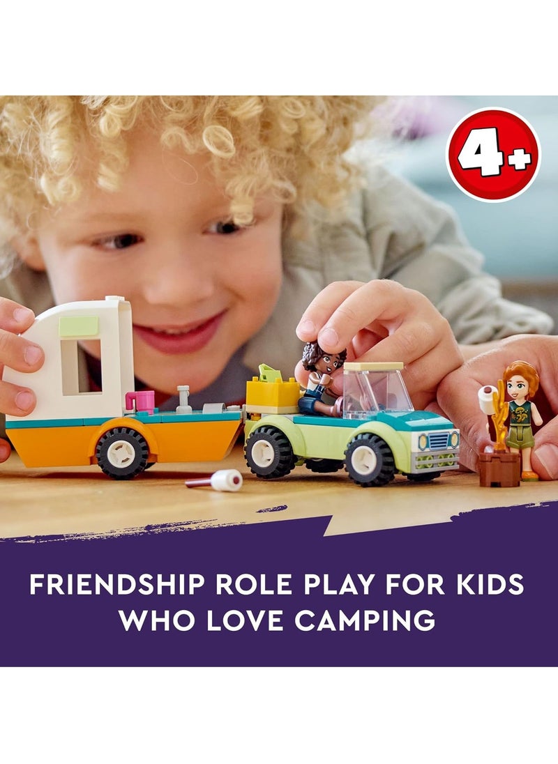 LEGO LEGO Friends Holiday Camping Trip 41726, Toy Caravan with Car, Toy Camper Van, Pretend Play Toy Camping Set for Kids, Girls and Boys 4+ Year Old, Forest Adventure Set with Two Minifigures  - Image 2