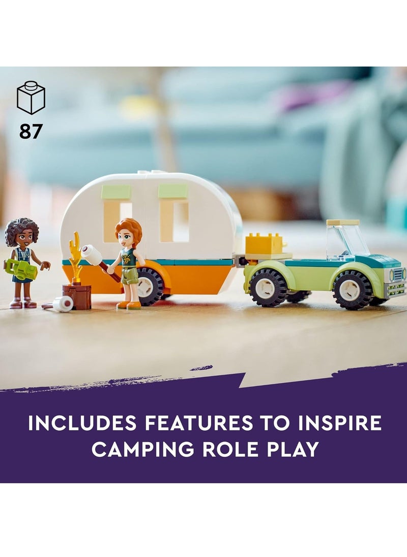 LEGO LEGO Friends Holiday Camping Trip 41726, Toy Caravan with Car, Toy Camper Van, Pretend Play Toy Camping Set for Kids, Girls and Boys 4+ Year Old, Forest Adventure Set with Two Minifigures  - Image 3