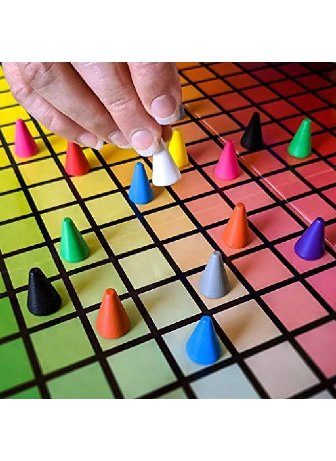 USAopoly - Hues And Cues ; Vibrant Color Guessing Game Perfect For Family Game Night ; Connect Clues And Colors Together ; 480 Color Squares To Guess From - Image 1