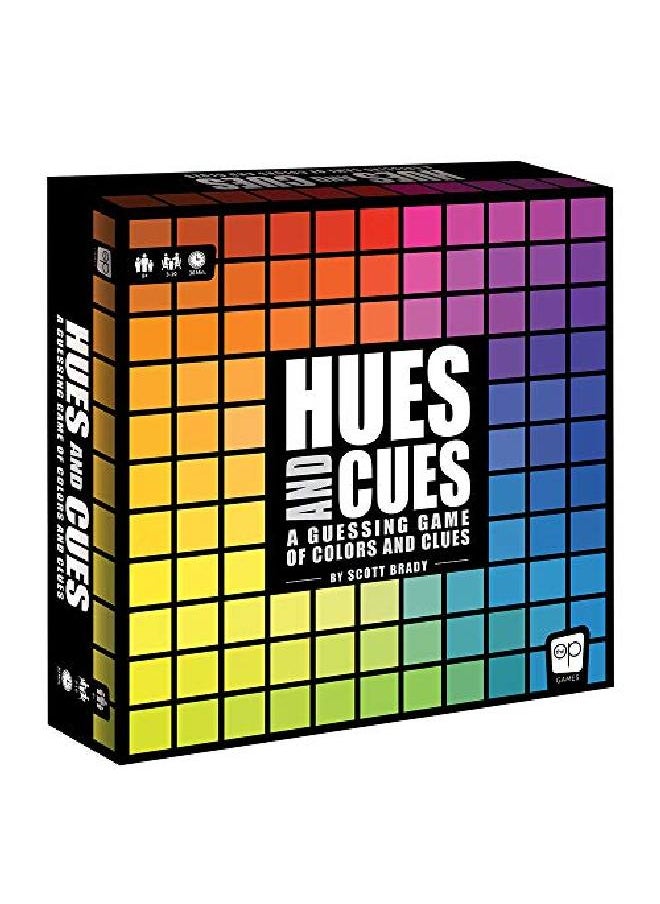 USAopoly - Hues And Cues ; Vibrant Color Guessing Game Perfect For Family Game Night ; Connect Clues And Colors Together ; 480 Color Squares To Guess From - Image 1
