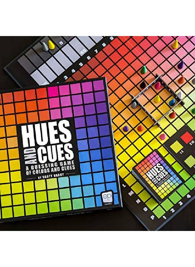 USAopoly - Hues And Cues ; Vibrant Color Guessing Game Perfect For Family Game Night ; Connect Clues And Colors Together ; 480 Color Squares To Guess From - Image 1