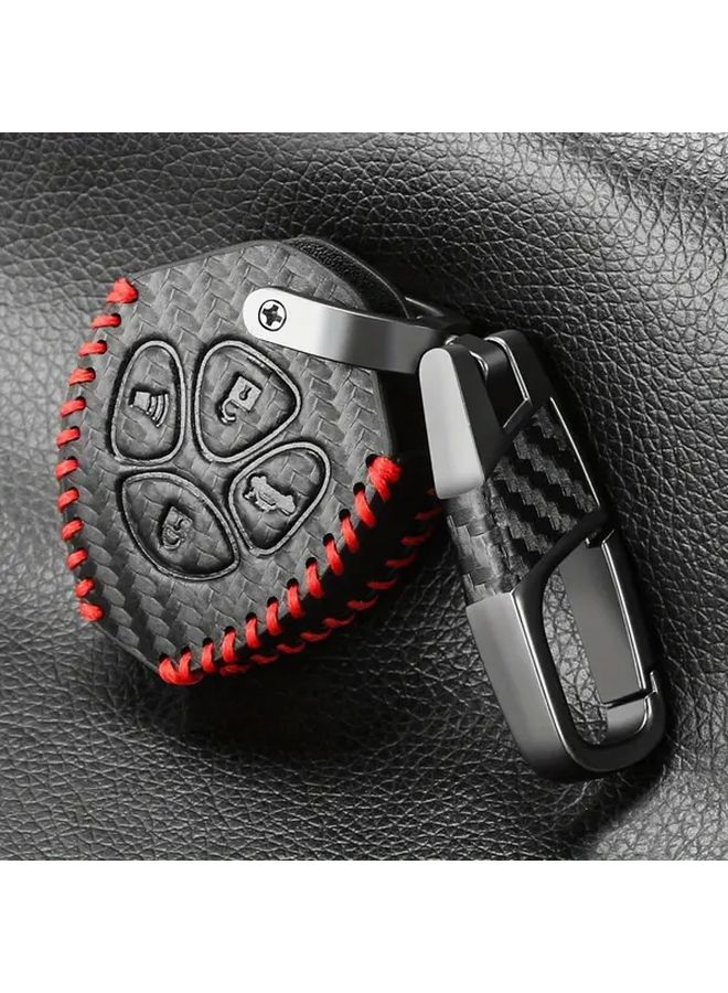 Style 2 PU Leather Car Key Cover Remote Fob Shell Protector Case Durable Keychain Holder - Image 2