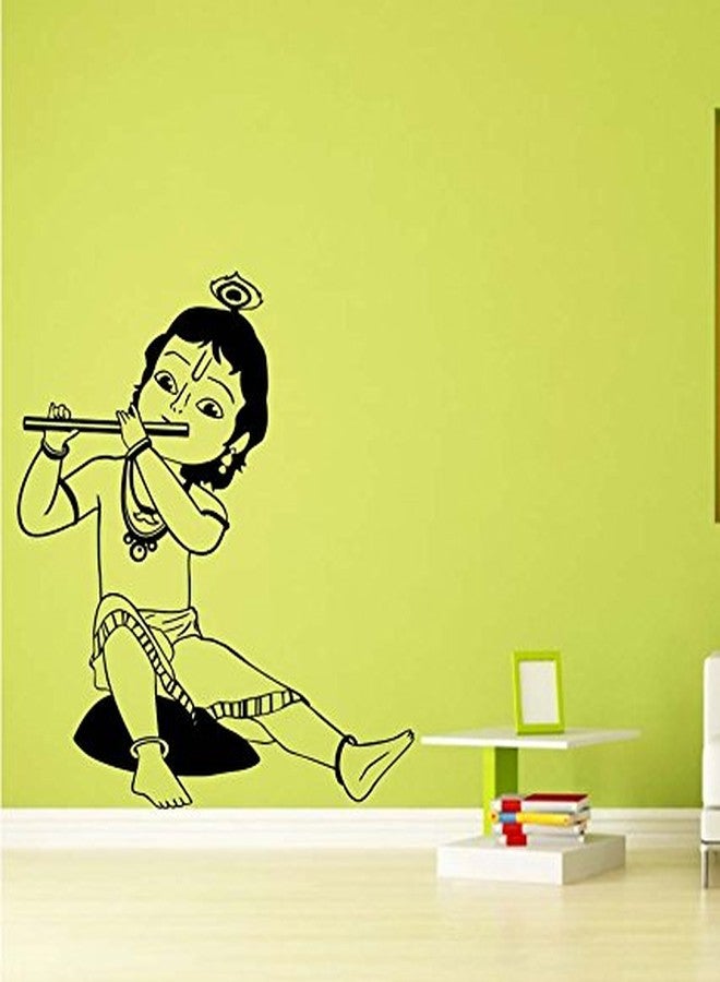 Asmi Collections PVC Wall Stickers Beautiful Black God Baal Krishna - Image 2
