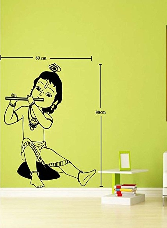 Asmi Collections PVC Wall Stickers Beautiful Black God Baal Krishna - Image 3