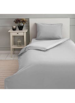 BYFT Orchard Exclusive (Grey) Queen Size Flat Sheet and Pillow covers (Set of 3 Pcs) Cotton percale Weave, Soft and Luxurious, High Quality Bed linen -180 TC  - Image 1