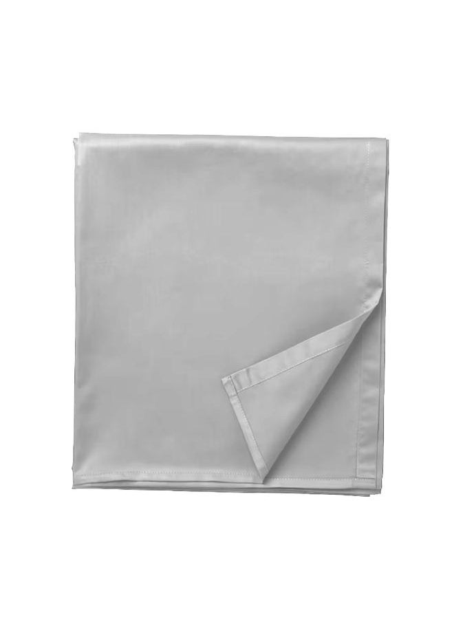 BYFT - Orchard Exclusive (Grey) Queen Size Flat Sheet and Pillow covers (Set of 3 Pcs) Cotton percale Weave, Soft and Luxurious, High Quality Bed linen -180 TC - Image 1