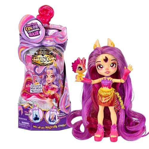 Magic Mixies Pixlings Deluxe Pack, Pippa The Firehorse, Shimmer Reveal, Create & Mix Potion That Magically Reveals 6.5" Pixling Doll Inside Potion Bottle - Exclusive Mini Mixies & 6 Hair Accessories - Image 1