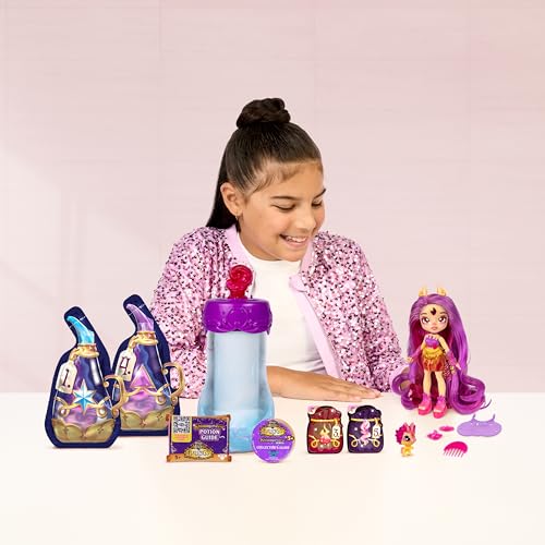 Magic Mixies Pixlings Deluxe Pack, Pippa The Firehorse, Shimmer Reveal, Create & Mix Potion That Magically Reveals 6.5" Pixling Doll Inside Potion Bottle - Exclusive Mini Mixies & 6 Hair Accessories - Image 2
