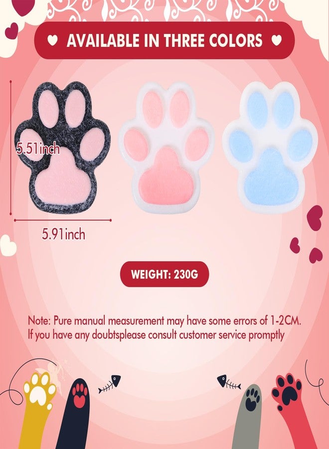 FauKait 1pcs Cat Paw Squishy Toys,5.5 in Big Cute Kawaii fufu Squishies,Sticky Squeeze Cat Paw Fur Ball,Super Soft Stress Relief Funny Fidget Toys Novelty Things Suitable for Adults Kids - Image 3