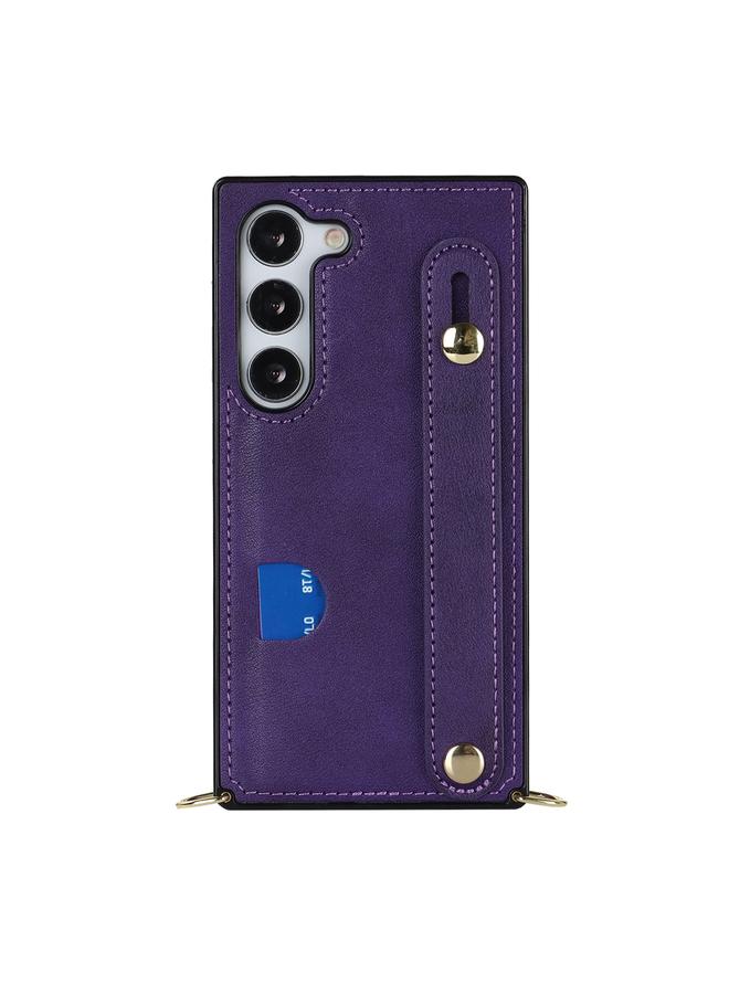 اس-توب جراب هاتف مربع الشكل مزود بحامل سوار معصم لهاتف Samsung Galaxy S23+ 5G - Image 3