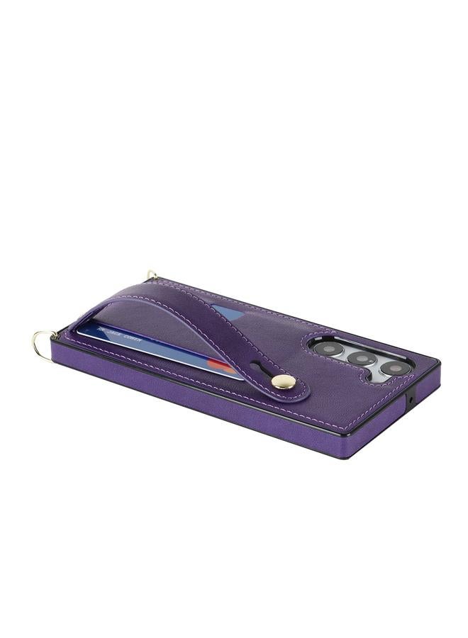 اس-توب جراب هاتف مربع الشكل مزود بحامل سوار معصم لهاتف Samsung Galaxy S23+ 5G - Image 5