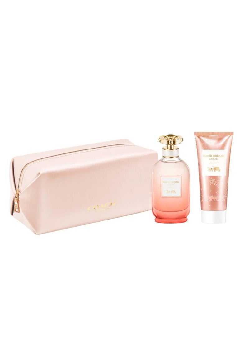 COACH Dream Sunset Eau de Parfum With Body Lotion And Bag Gift Set 90+100ml - Image 2