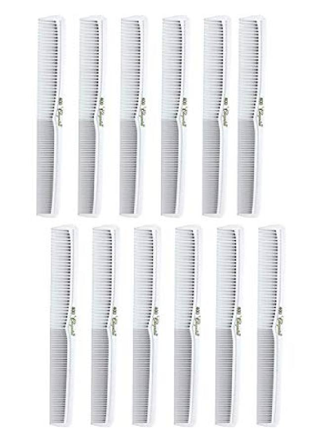 Krest 7 Inch All Purpose Hair Comb Hair Cutting Combs Barber’S & Hairstylist Combs White 12 Combs - Image 2