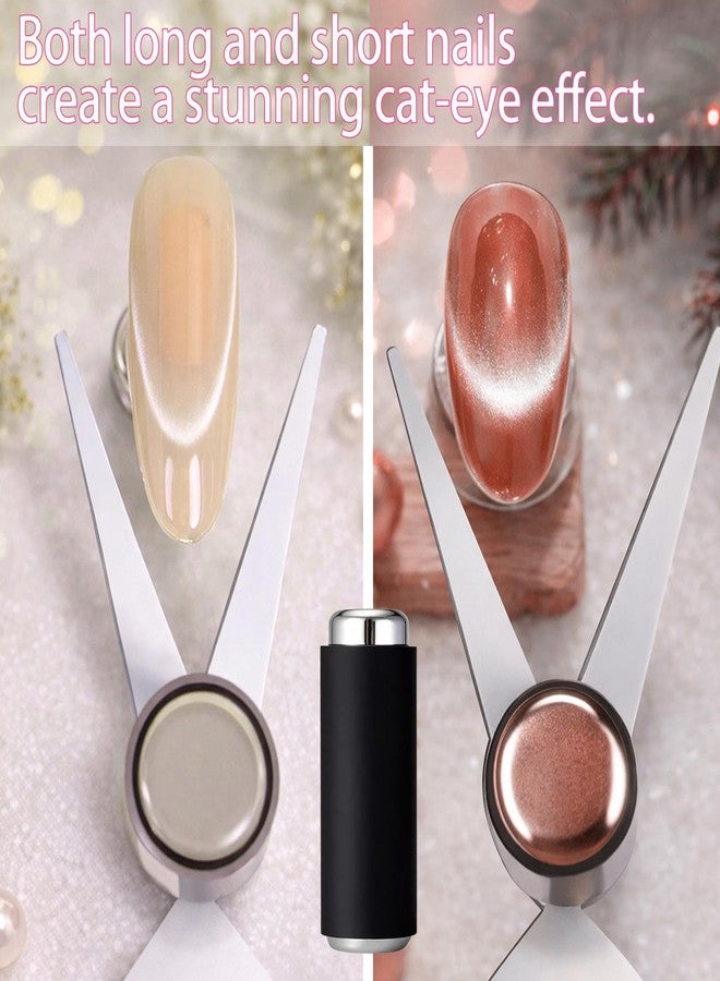 fernfern Cat Eye Nail Magnet for Nails, Scissor-shaped Nail Magnet Tool, 3PCS Stainless Steel French Cat Eye Nail Magnet Set,Perfect for Nail Art DIY Home, Salon, Studio - Image 2
